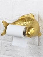 toilet paper roll holder creative personality toilet paper towel holder bathroom no punching cute household carp paper holder