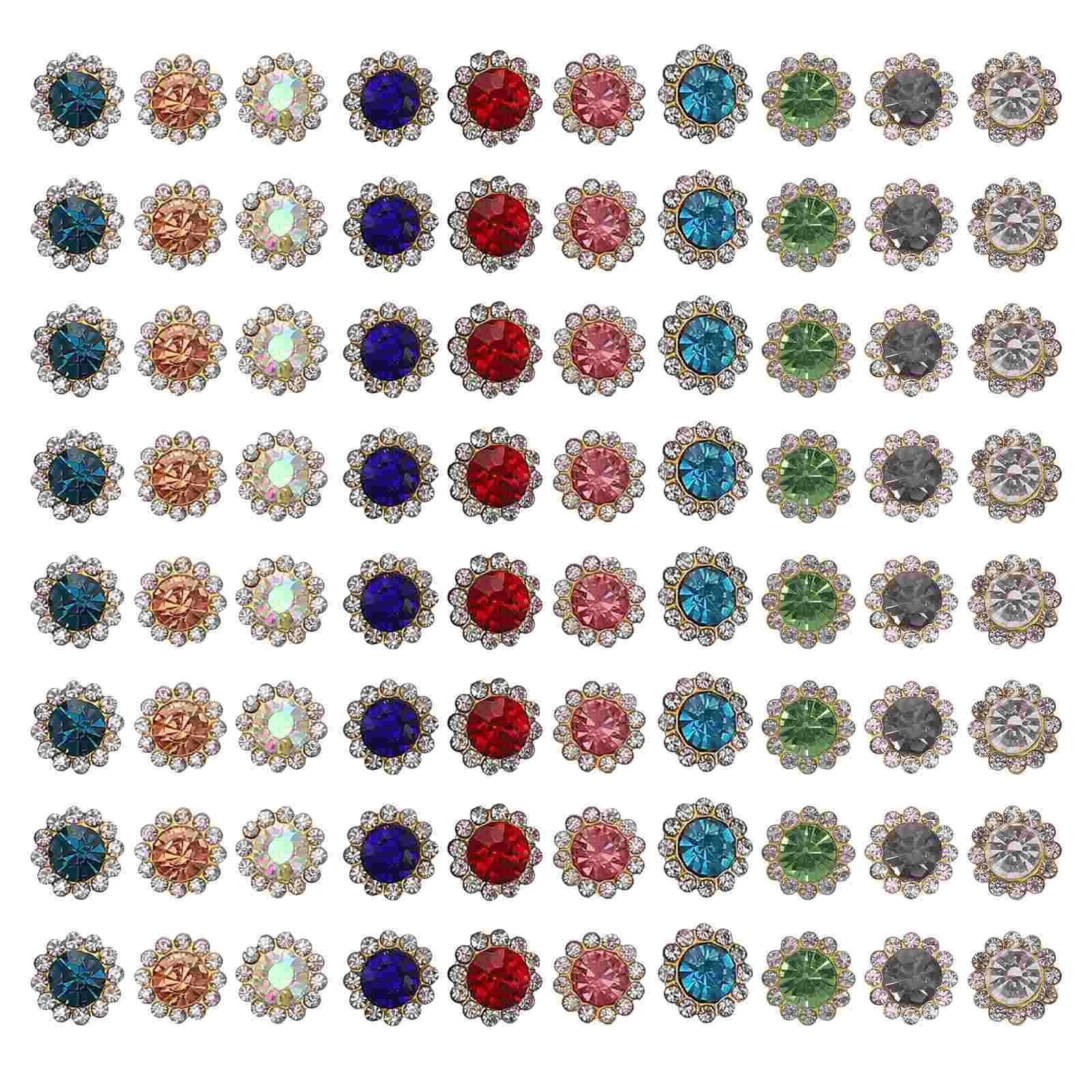 

Buttons Sewing Rhinestone Crystal Rhinestones Upholstery Flower Clear Button Imitate Diamond Circle Multicolor Appliques Sew