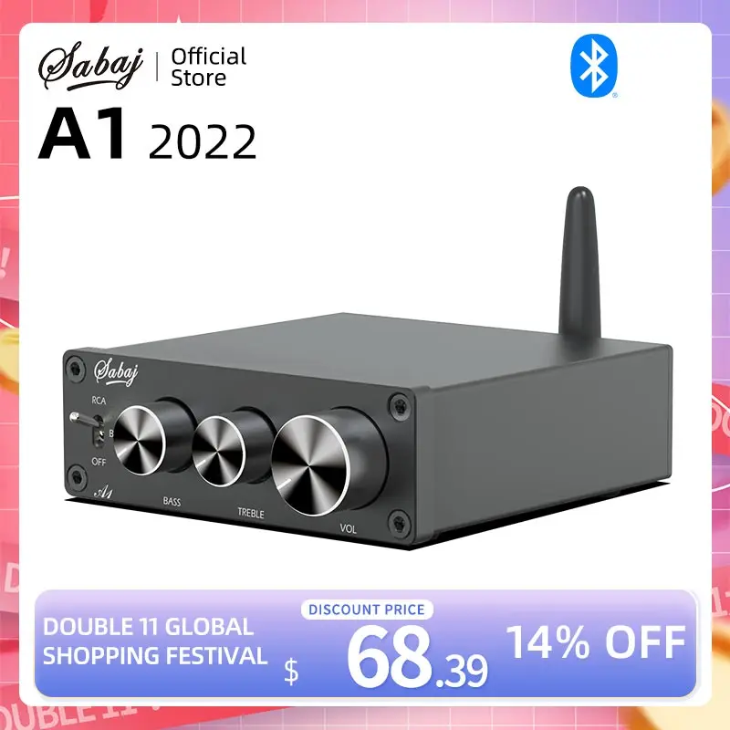 Cena SABAJ A1 Cyfrowy Wzmacniacz Mocy Bluetooth 80w * 2 Hi-res Audio MA12070 RCA Ręczna Regulacja Tonów Wysokich I Niskich Na Głośnik Pasywny Kup SABAJ A1 Cyfrowy Wzmacniacz Mocy Bluetooth 80w * 2 Hi-res Audio MA12070 RCA Ręczna Regulacja Tonów Wysokich I Niskich Na Głośnik Pasywny