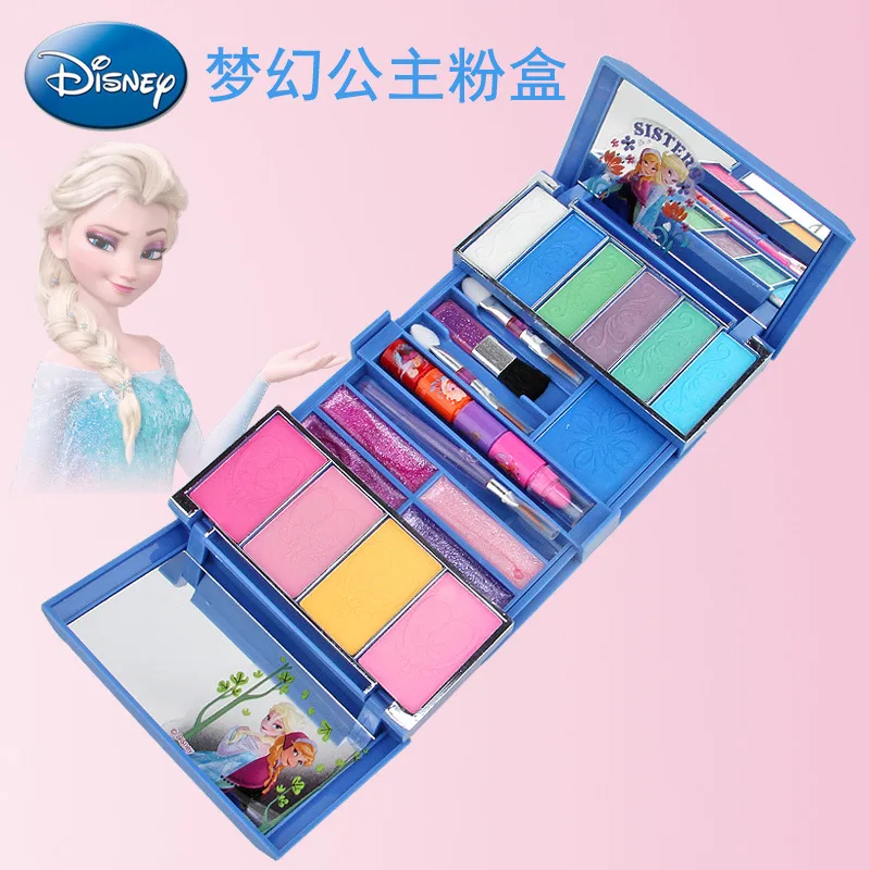 

Disney girls Princess elsa anna frozen Box Cosmetic set Toys Washable Makeup Makeup Pretend Play toys