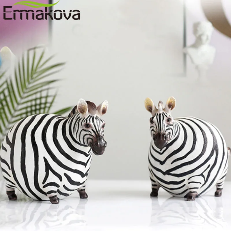 

Фигурка в скандинавском стиле ERMAKOVA, креативная фигурка жира, зебры, фигурка животного, скульптура, украшения, настольные ремесла, художеств...
