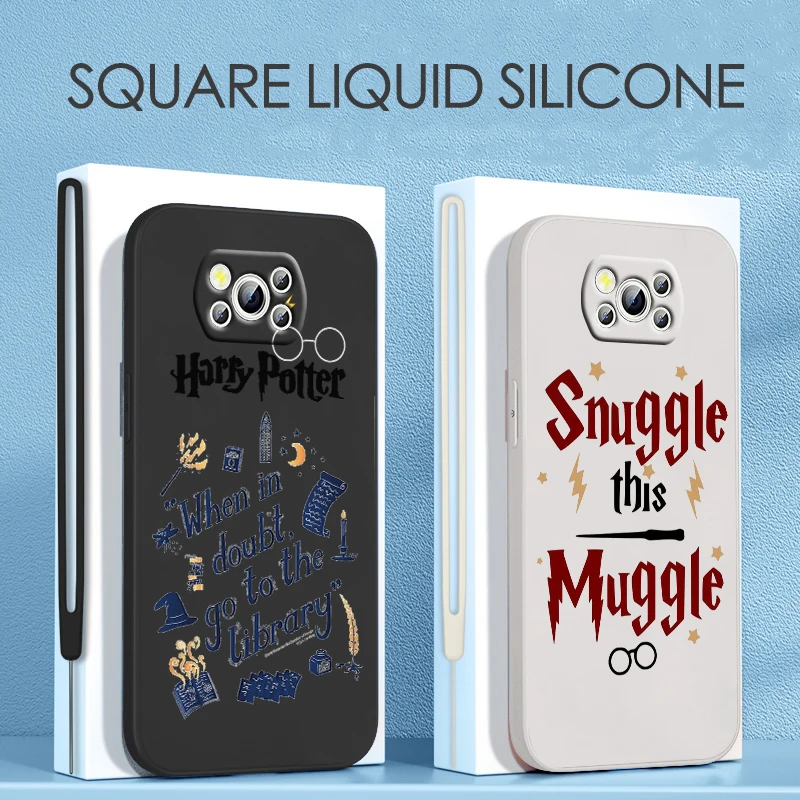 

Magic Harrys Potter For Xiaomi POCO X4 M5S F4 M4 X3 F3 M3 C3 F2 X2 F1 Pro GT NFC 4G 5G Liquid Rope Phone Case