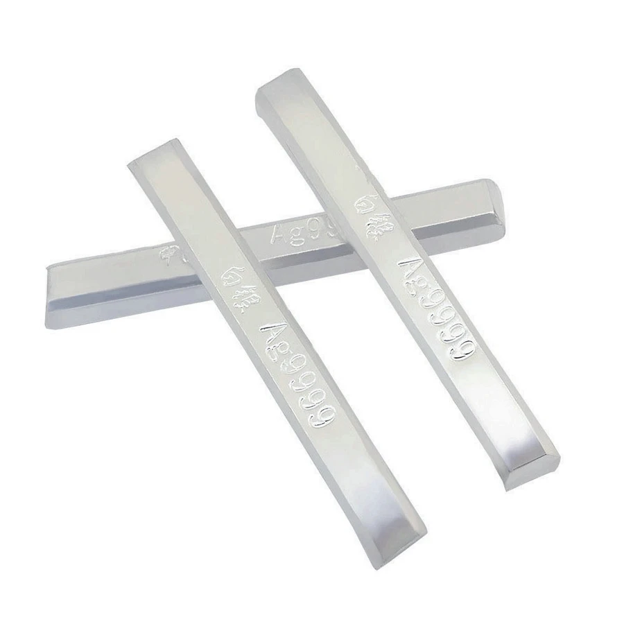 Стержни из чистого серебра с слиток 1 шт. 10/20/30/40/50 г стержни Ag9999 серебряные слитки