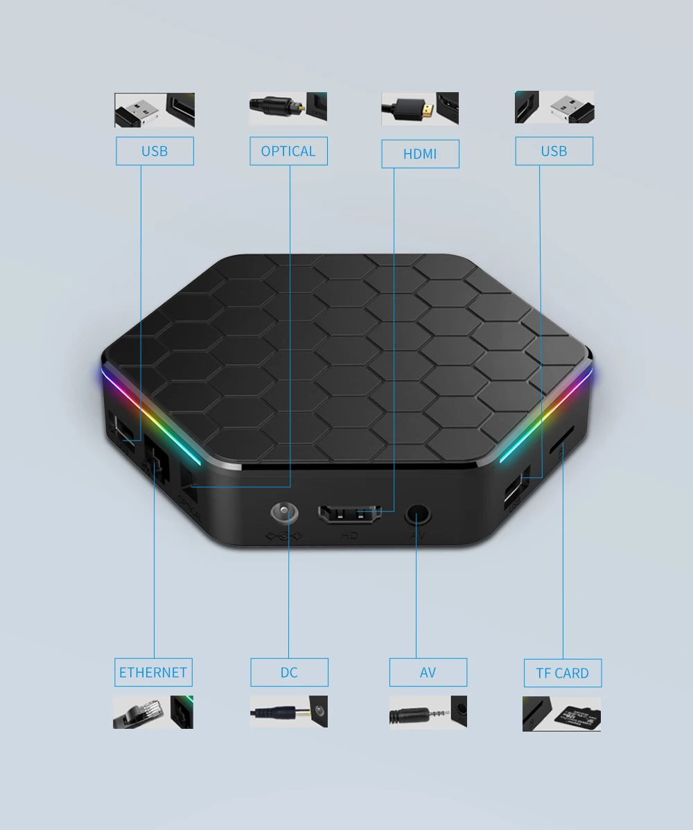 T95Z Plus H618 Quadcore Android 12 2 ГБ 4 16 32 64 Гб 100M LAN 4G 5G Dual wi6 BT5.0 4K HDR Smart TV Box 10 шт. |