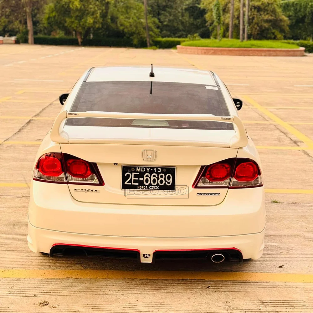 Фото Для 2006-2011 Honda Civic Sedan 4-дверный ABS-пластик задний спойлер на крыло багажника FD2 FA2 четыре части 2006 2007 2008 2009 2010 2011 №3