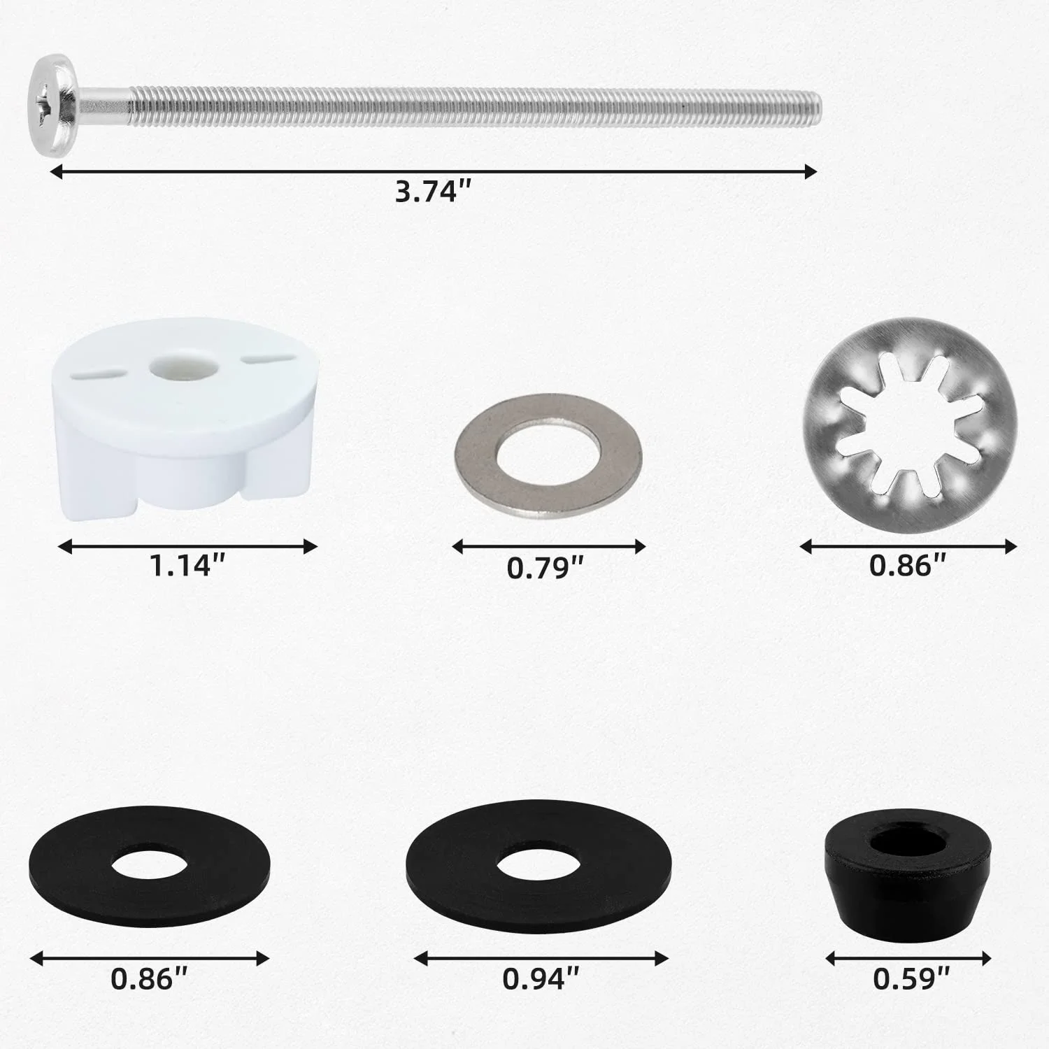 2 шт. болты для унитаза удлиненные винты сиденья диаметром 3 74 дюйма сменные из