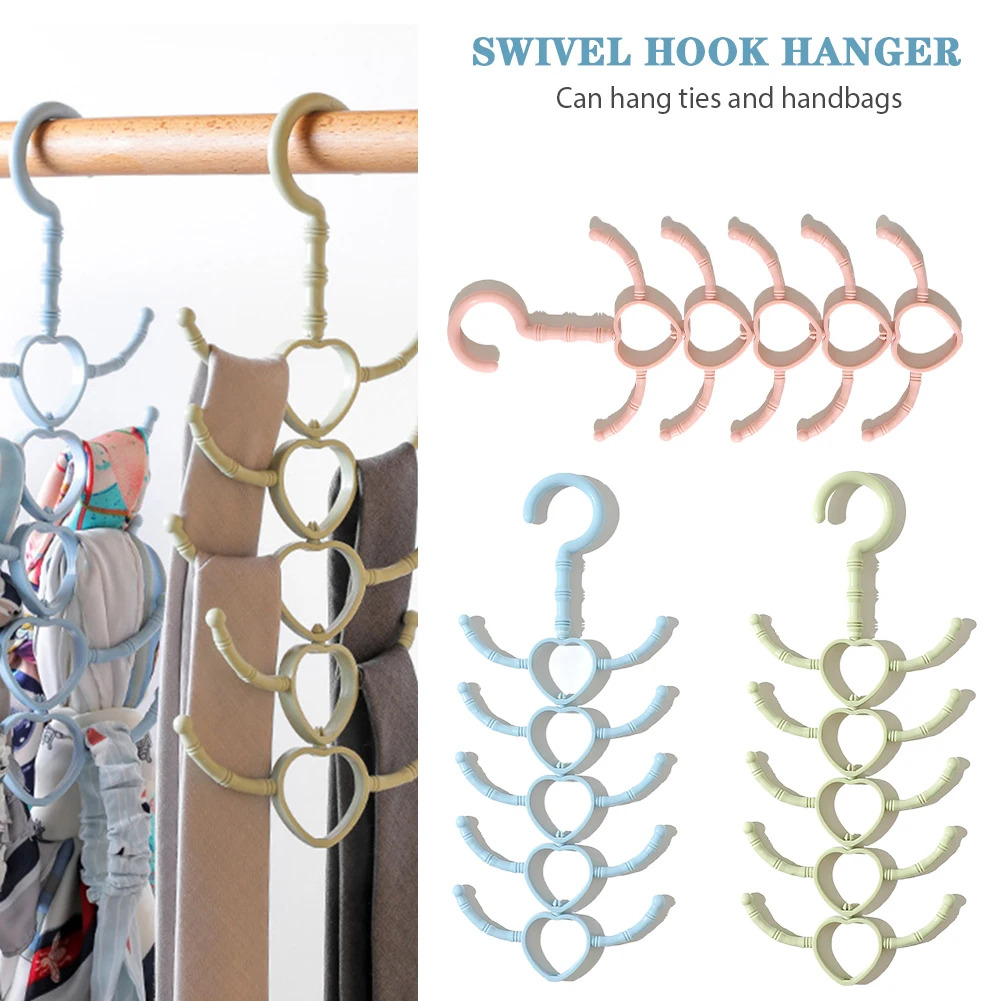 

Adjustable Twirling Tie Rack Hanger Wear-resistant Practical foor Hanging Neckties Scarves 10-Claw Multi-Purpose Storage Hook