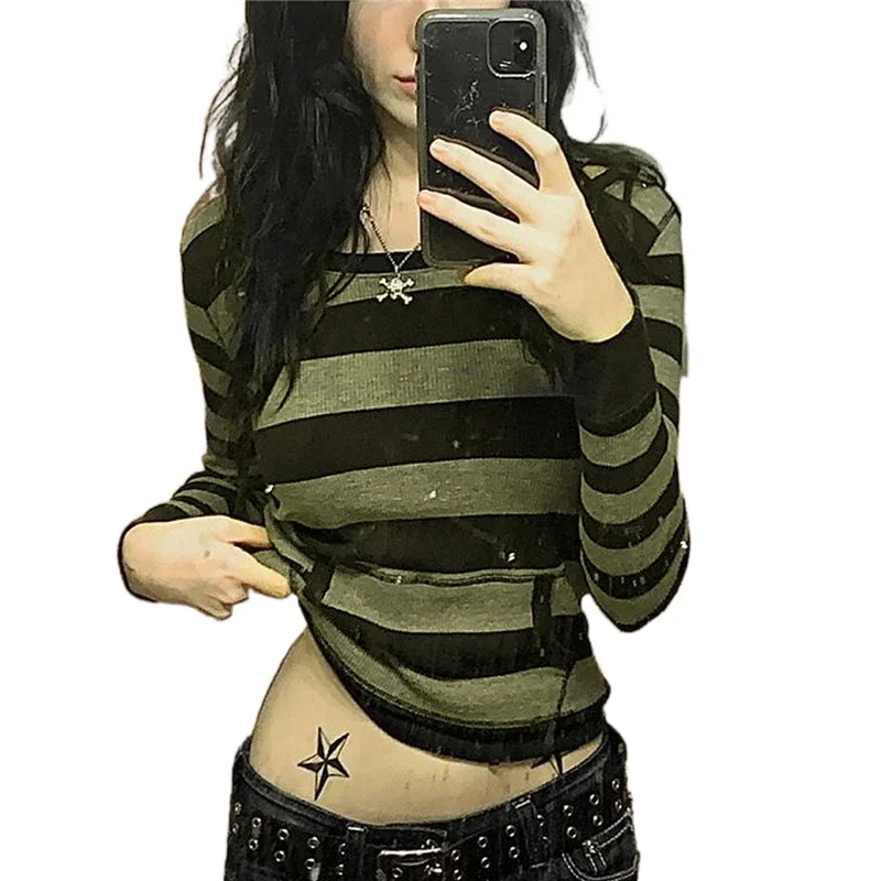 Женская Толстовка Allukasa С Карманами Готический Хип-хоп Свитшот Длинными Рукавами