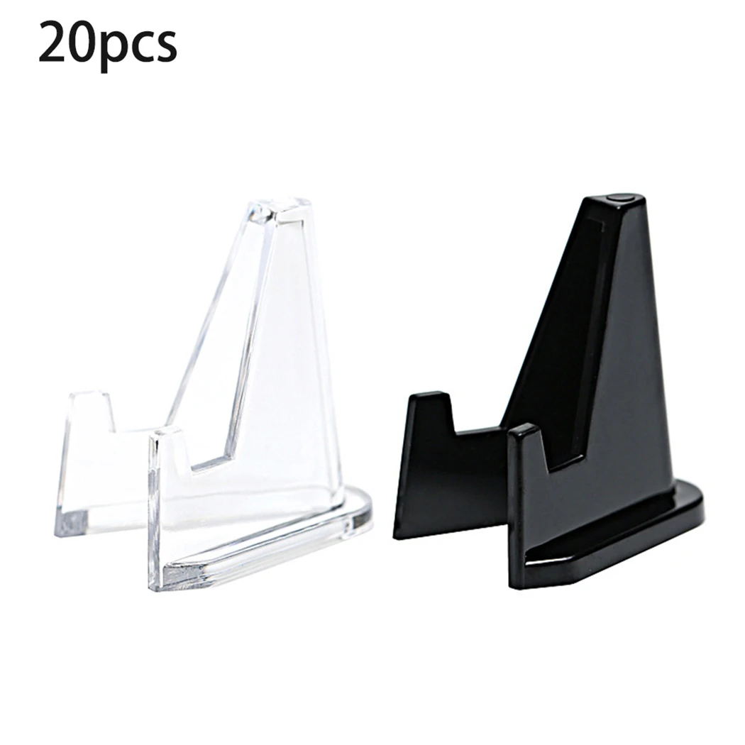 

Home Decor Decoration Home 20Pcs Plastic Coin Display Stand Clear Round Square Case Capsules Holder Easel Decoration Maison