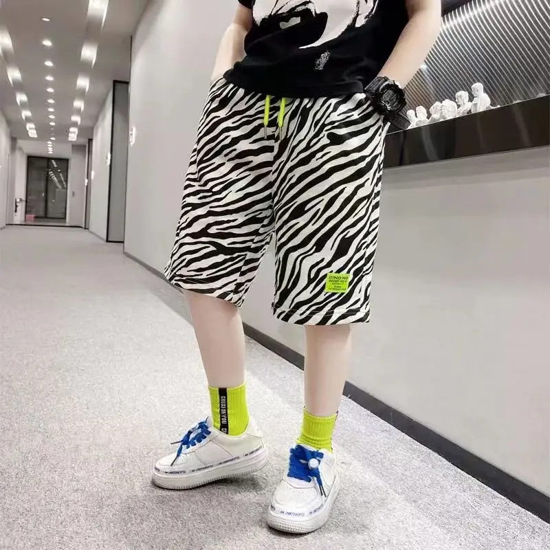 

Boys Shorts Summer Wear Pure Cotton Thin Style Five Or Six Cropped Pants Casual Teenage Boys Medium Pants Children Pants Loose