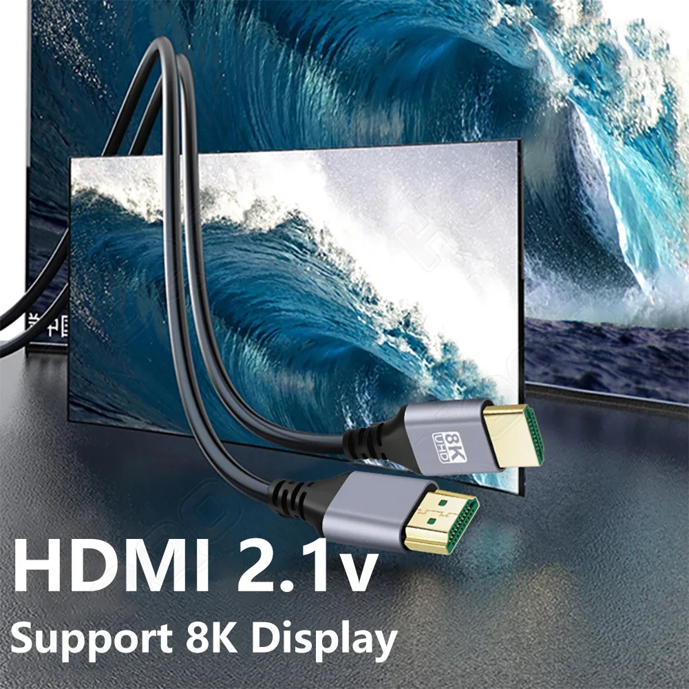 Ультратонкий кабель 8K HDMI 60 Гц 4K 120 48 Гбит/с eARC ARC HDCP сверхскоростной HDMI2.1 для HD ТВ