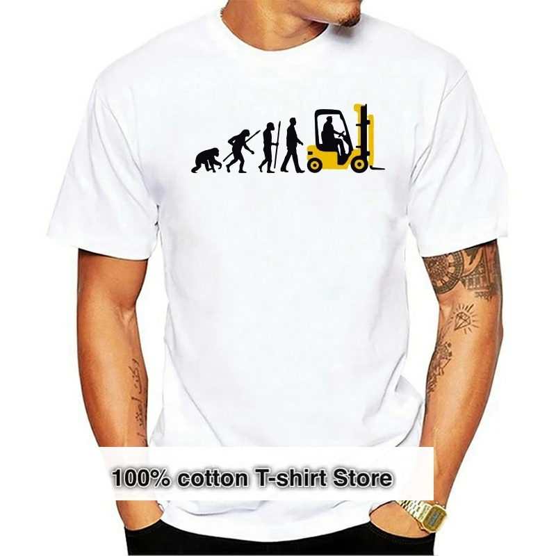 

2019 Cool Evolution Of Man Forklift Driver T Shirt T-Shirt Tee