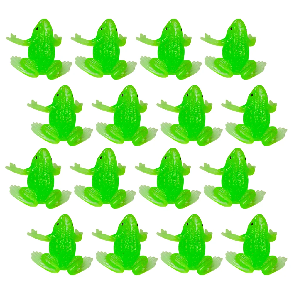 

20 Pcs Mini Frog Frogs Model Decoration Learning Toys Children Figure Kids Figurines Cupcake Paper Figures