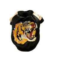 winter pet clothes plus fleece warm dog jacket new knitted tiger pattern luxurious designer dog coats for small and large pets