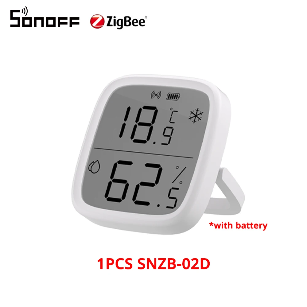 SONOFF SNZB-02D белый датчик температуры и влажности