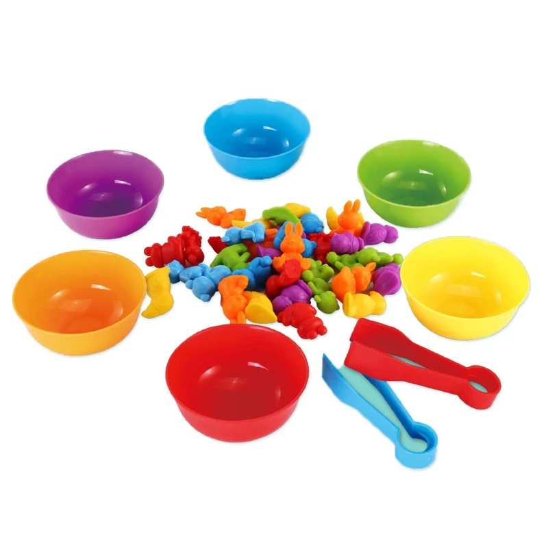 

Rainbow Counting Sorting Toys Pre-School Color Learning Toy for Children