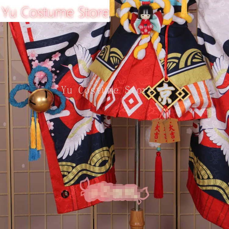 Аниме! Onmyoji Yokime Heian-ky Празднование Великолепное кимоно Платье Униформа Косплей