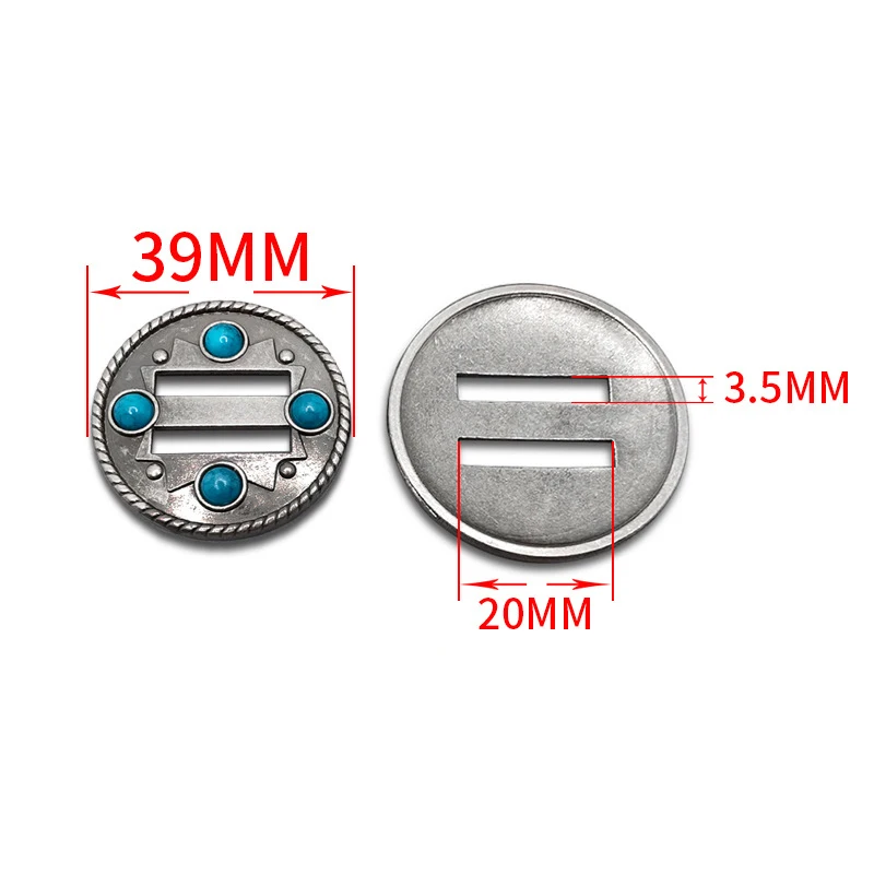 Бирюзовые металлические бусины для рукоделия 3 шт