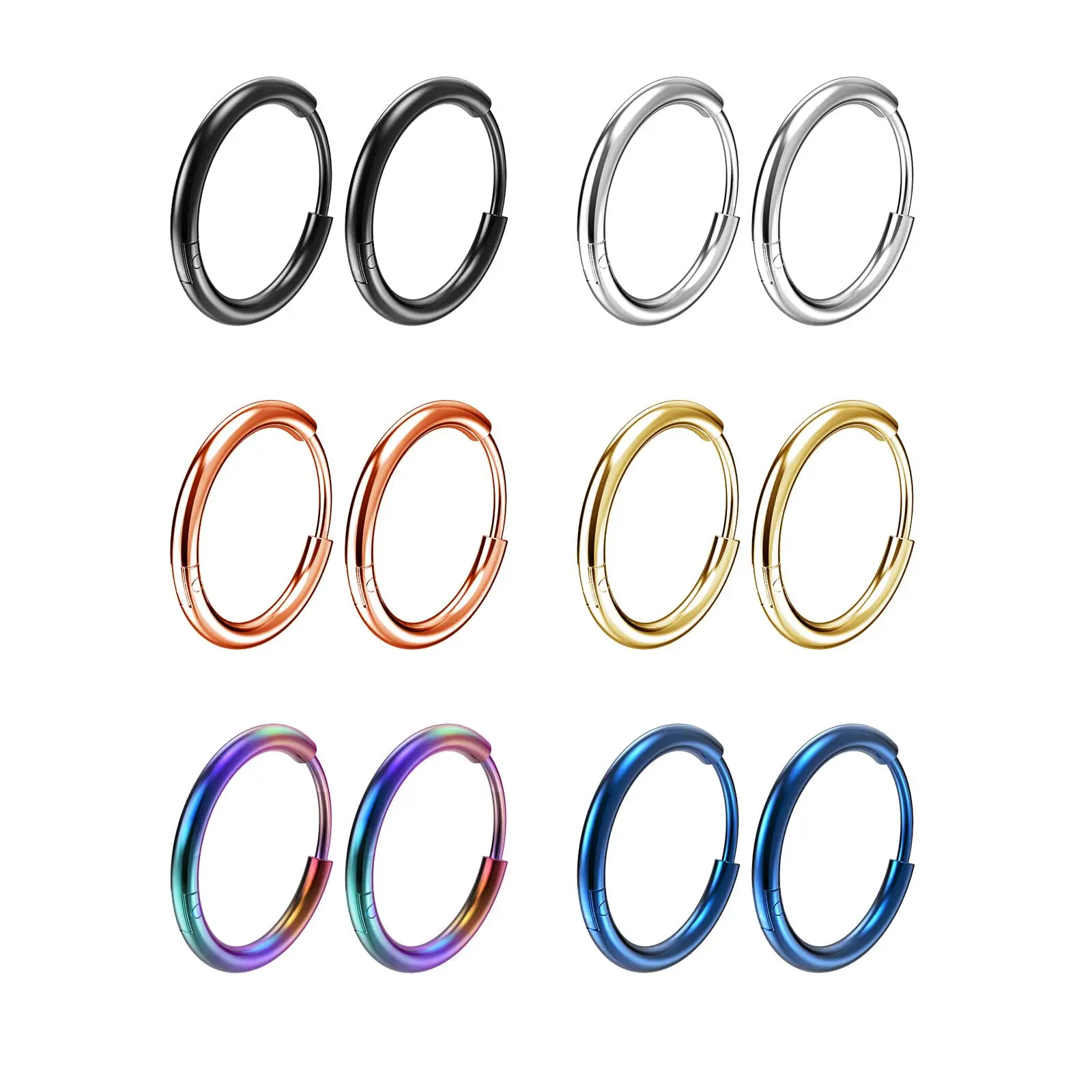 Серьги-кольца из хирургической нержавеющей стали 316L маленькие кольца для сна на