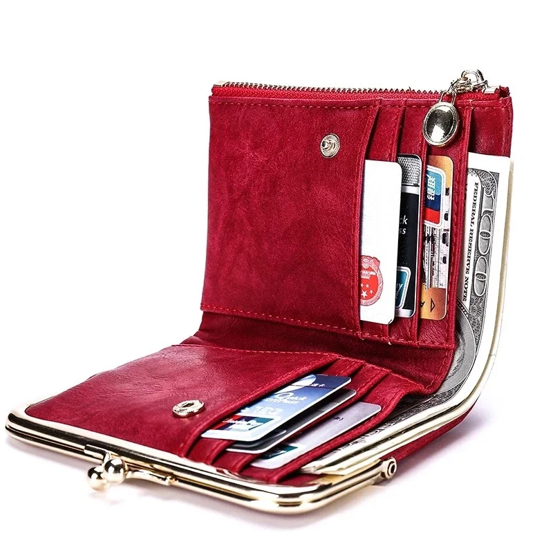 

New Women Pu Leather Wallets Female Short Hasp Purses Ladies Portable Money bag Large Capacity Card Holders Clutch Dropshipping