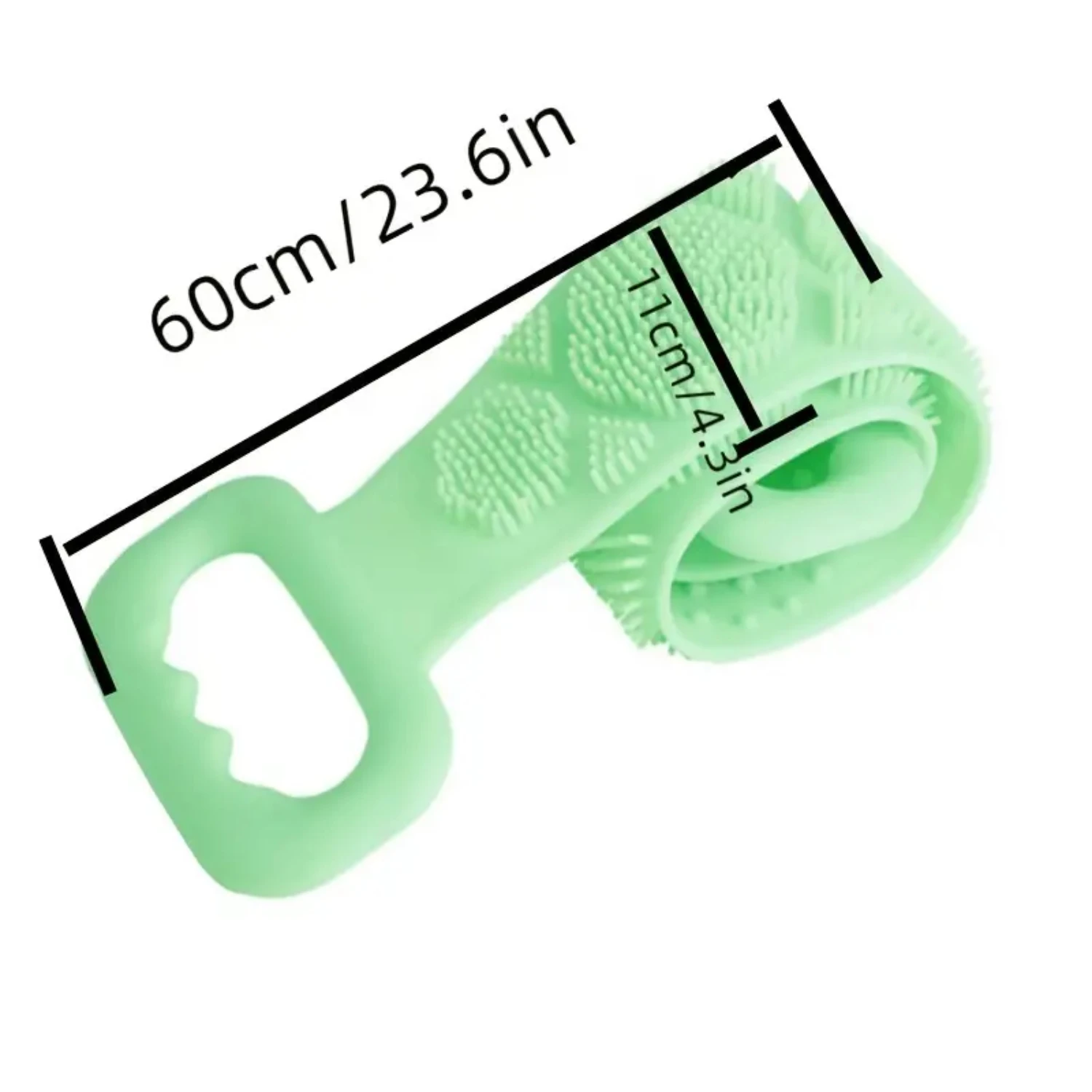 Soft and Flexible Silicone Long Strip Back Bath Brush for Men Women - 1pc Gentle Exfoliating Towel Rubbing M