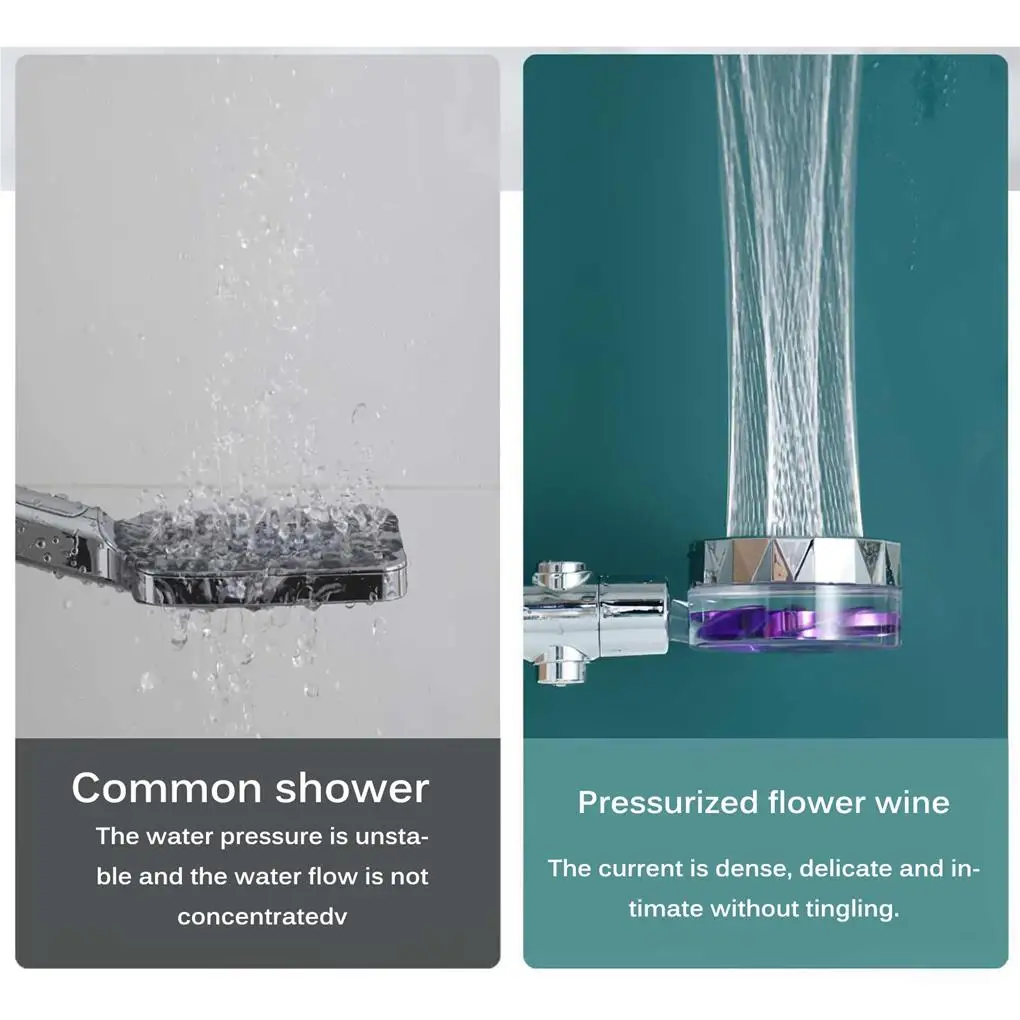 

Shower Head Booster Shower 360 Degrees Rotating Detachable Sprayer Bathroom