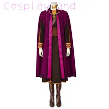 Movie Ice Snow Queen 2 Anna Cosplay Princess Anna Costume Adult Women Party Dress Halloween Birthday Party Outfit With Boots 