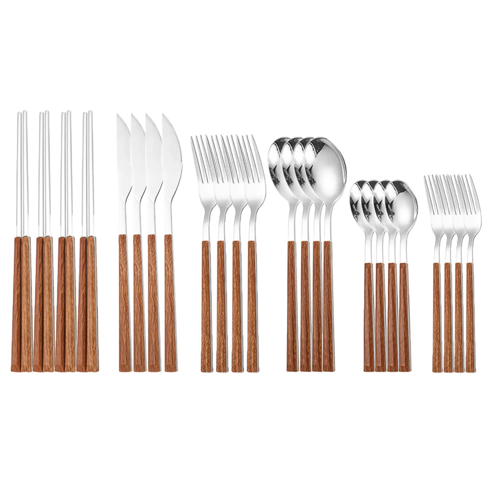 

Набор столовых приборов YIJIANDNEW из нержавеющей стали 16/20/24 шт.