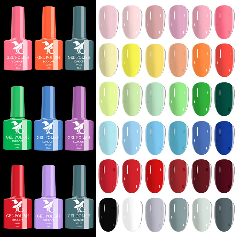 

48 Colors 7ML Gel Nail Polish For Nails Art Semi Permanent Glitter Matte Nail Charme Manicure Soak Off LED UV Gel Nail Varnishes