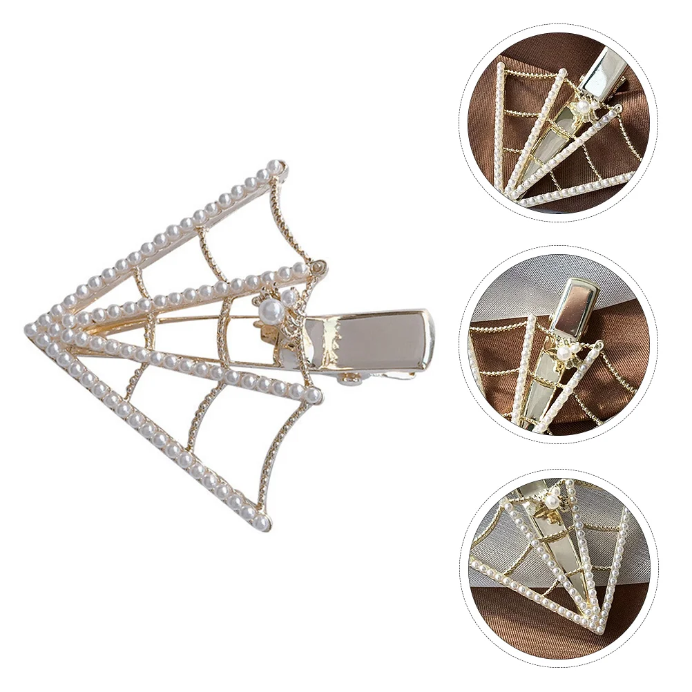 

2Pcs Triangle Shaped Pearls Hair Clips Hairpins Barrettes for Girls