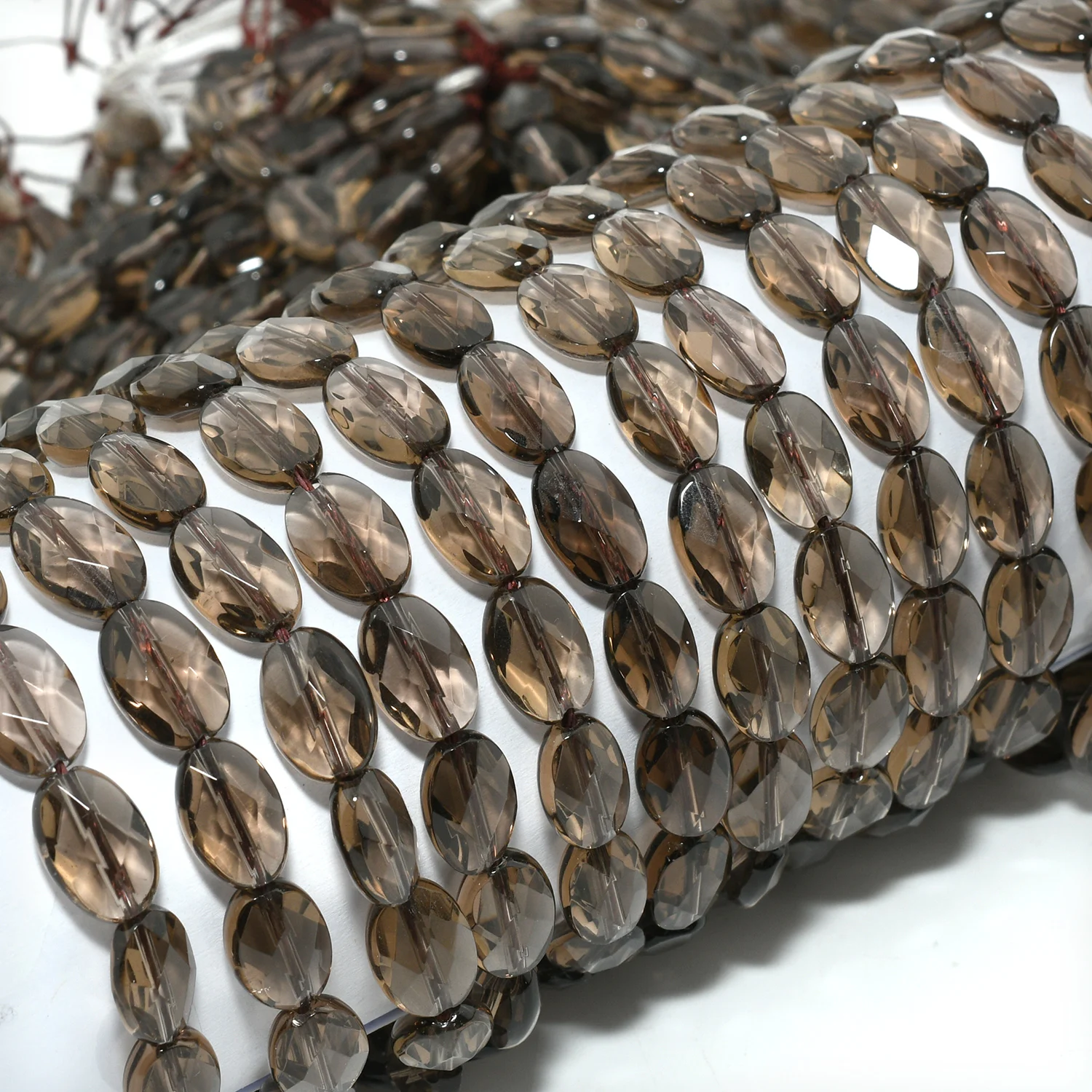 Бусины из дымчатого кварца CHASEREAL 8x12 мм