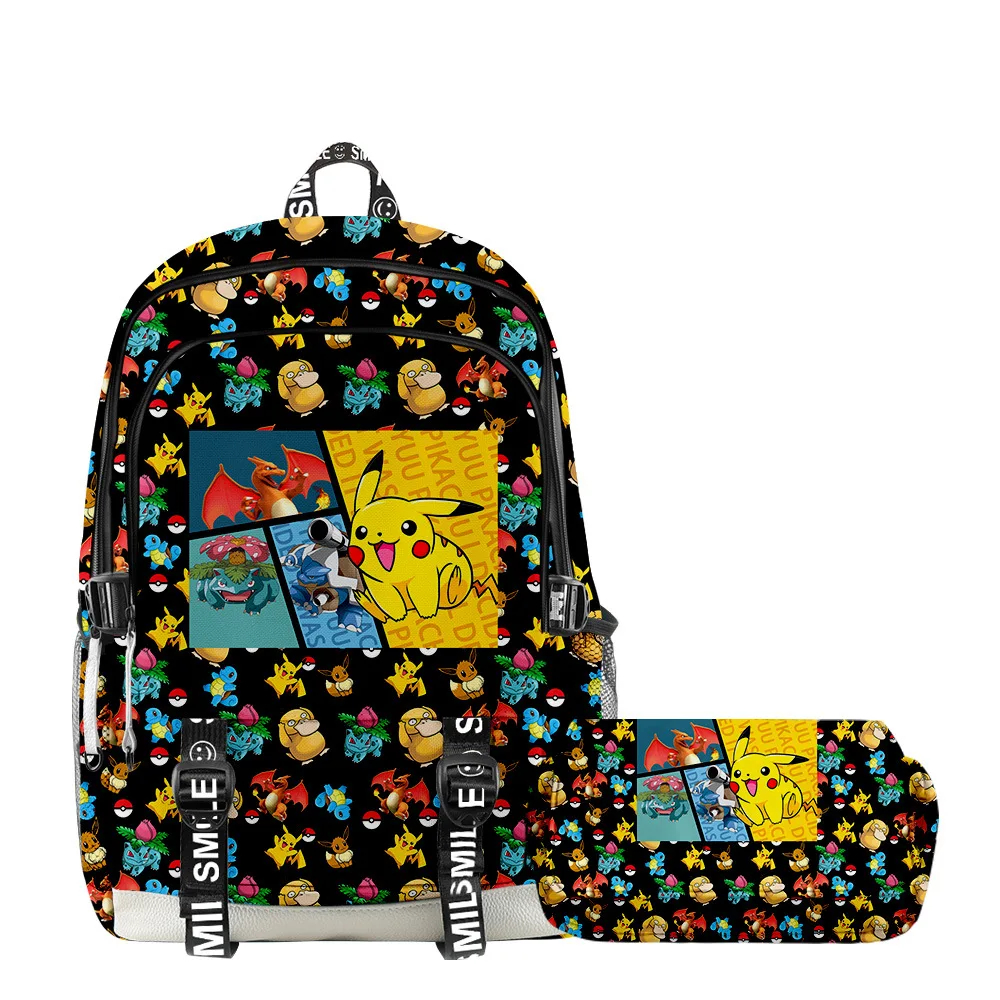 

Upgrade Pikachu Pokemon Pokémon Schoolbag Children's Backpack Schoolbag Boys and Girls Backpack Lightening Zipper Shoulders