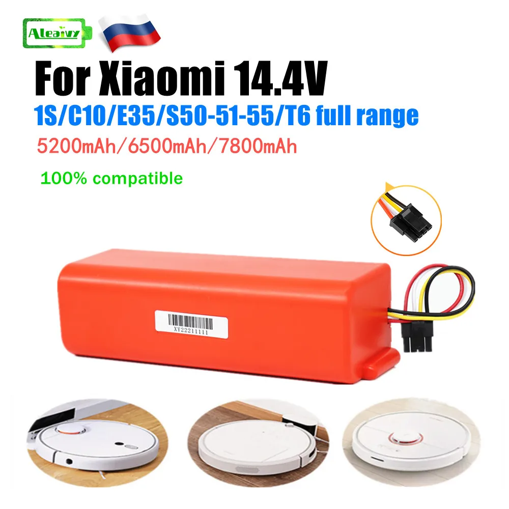 

BRR-2P4S-5200mAh 14.4V 6500mAh Robotic Vacuum Cleaner Replacement Battery For Xiaomi Roborock S55 S60 S65 S50 S51 MAX S6 Parts