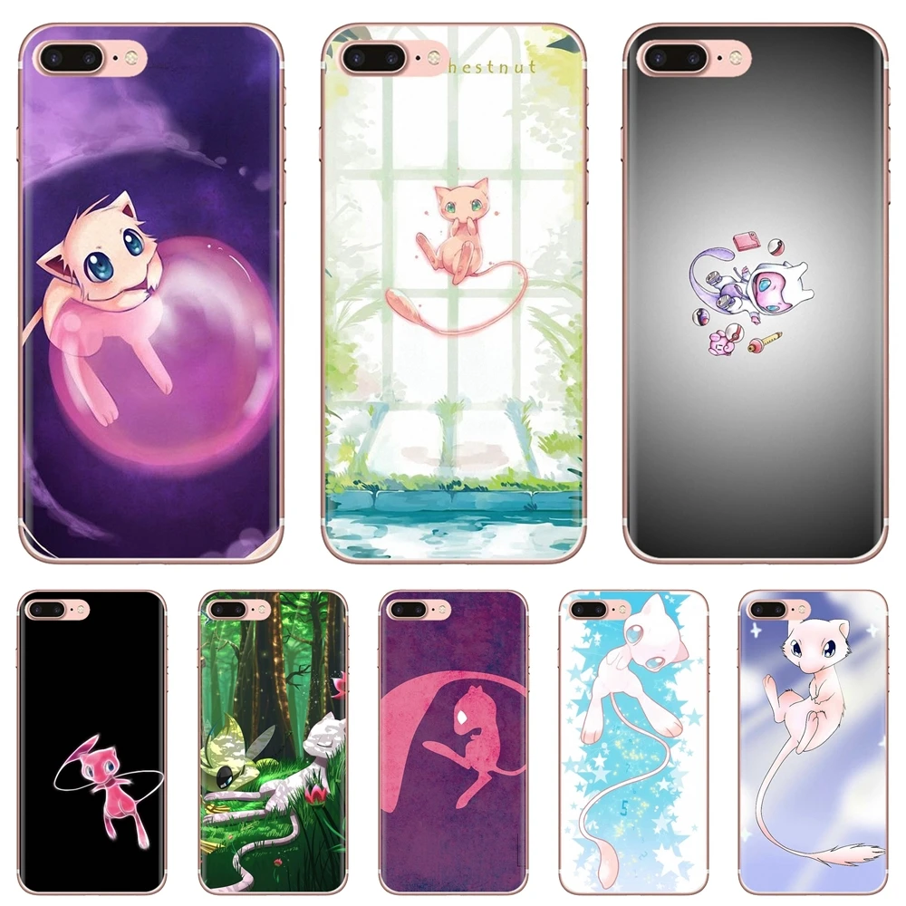 

For iPhone 10 11 12 13 Mini Pro 4S 5S SE 5C 6 6S 7 8 X XR XS Plus Max 2020 Phone Skin Case Pokemon mew Games mewtwo