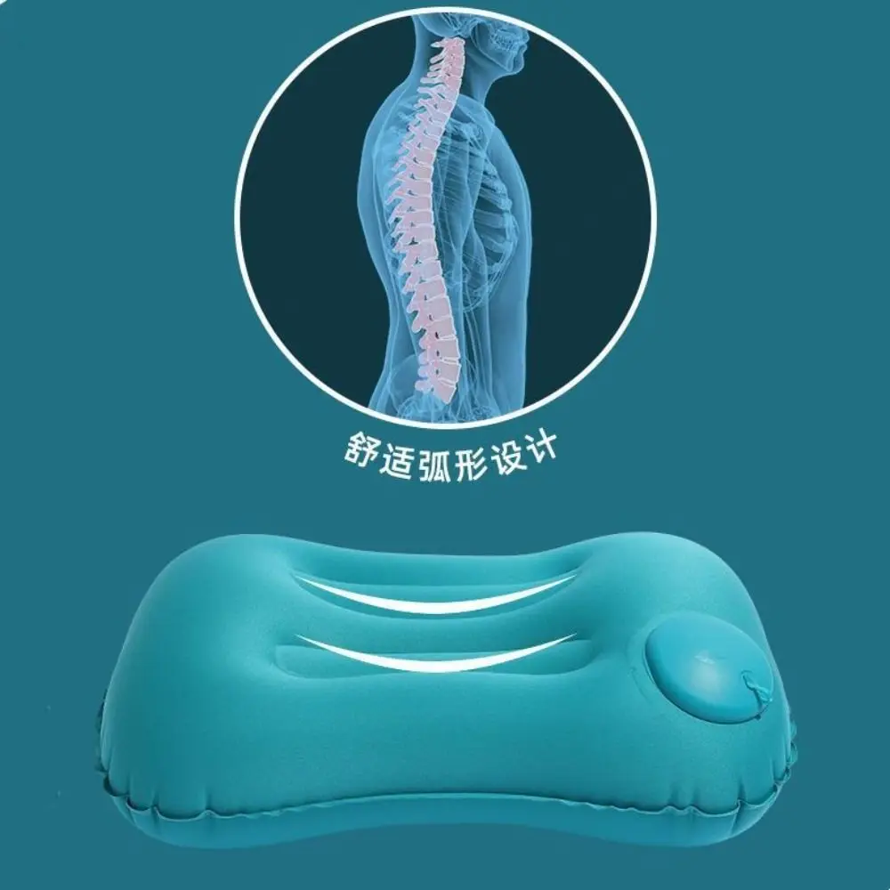 U-образная дорожная подушка надувная на шею для самолета (Peafowl Green)