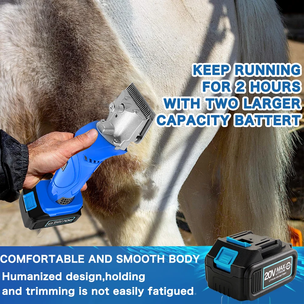 Беспроводные 6-скоростные 35 зубчатые электрические ножницы для шерсти