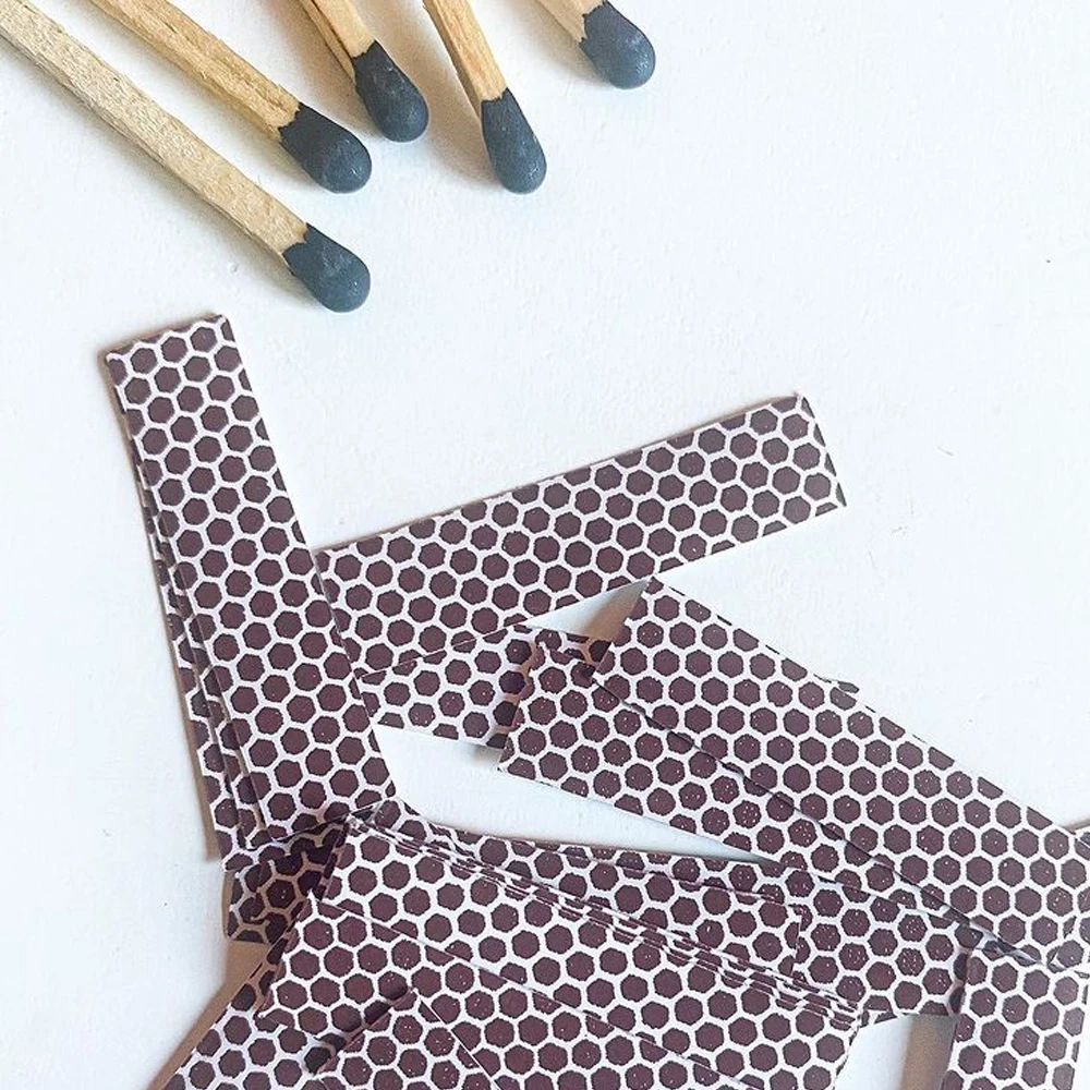 Наклейка для страйков самодельная прямоугольная наклейка спичек бумажная