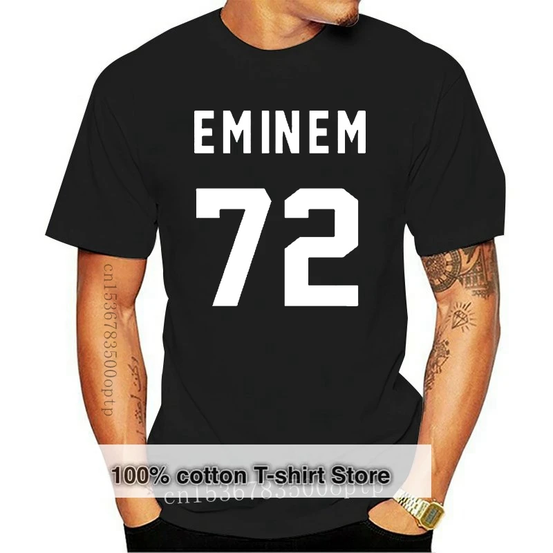 

Футболка Eminem EMINEM 72, белая футболка с принтом на спине, женская футболка, Повседневная хлопковая забавная футболка Tumblr Camiseta Mujer