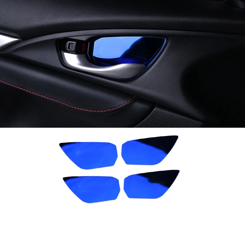 

Lsrtw2017 Car Inside Door Bowl Trim Panel Cover for Honda Civic 2016 2017 2018 2019 2020 2021 10th Interior type r Styling