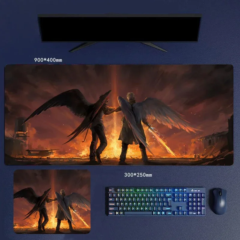 30/60/70/80 см коврики для мыши с подсолнухами модная клавиатура Crowley Aziraphale