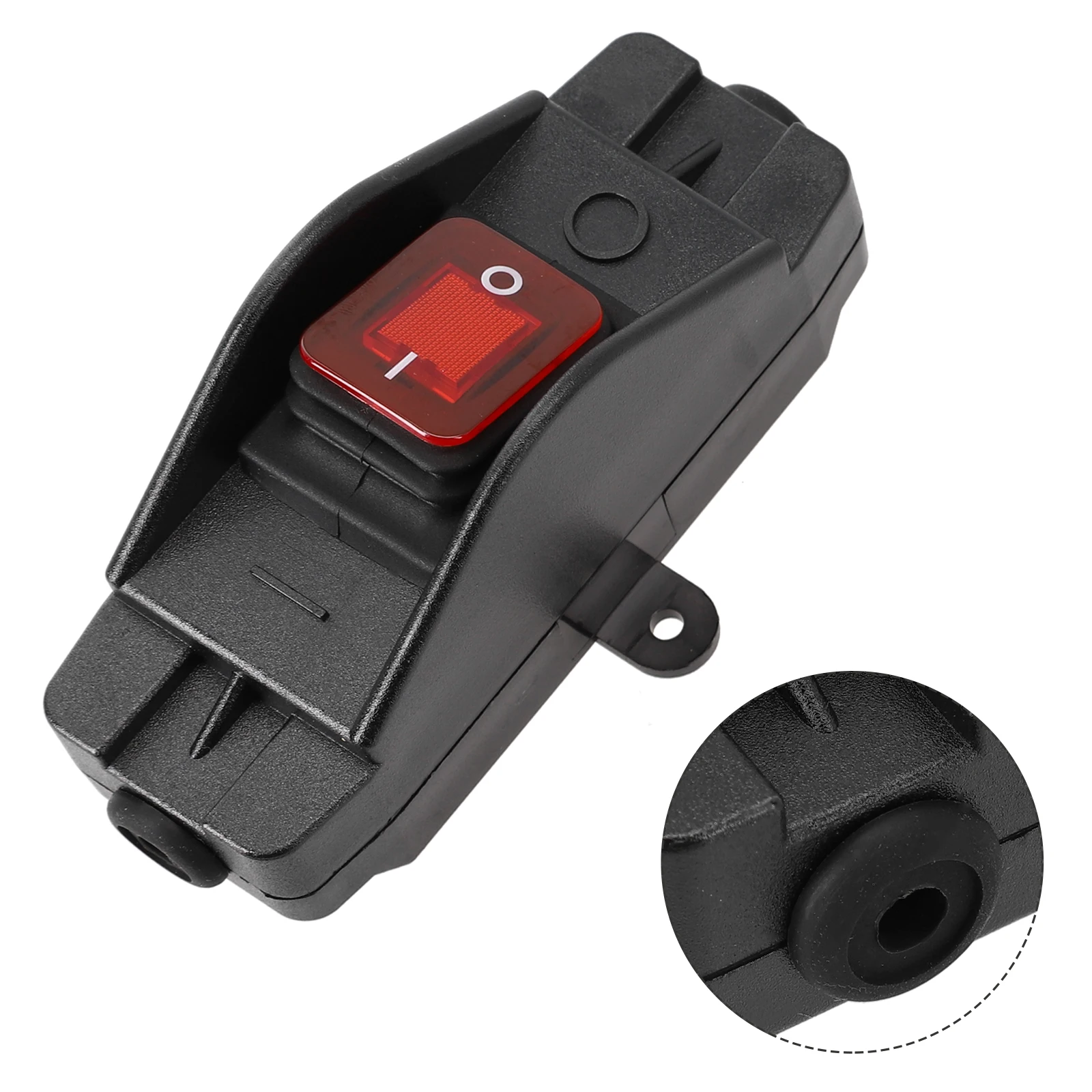 

Parts Inline Cord Switch With Indicator 30A Accessories Black Fittings IP65 On Off Replacement Universal Brand New