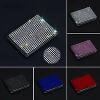 diamond car driver license holder leather cover for car driving documents business holder bling car accessories for girl woman