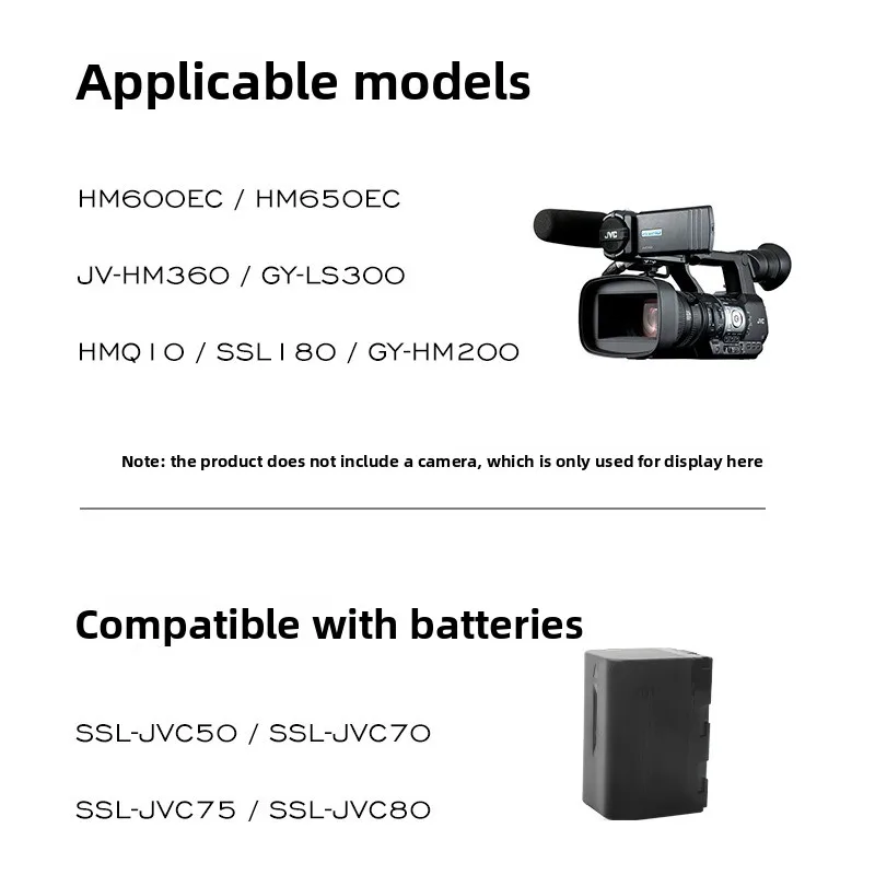 Фото SSL-JVC50 JVC70 JVC80 Литиевая батарея 7,4 В 5200 мАч, для HM6OOEC/HM65OEC UV-HM360/GY-LS300 HMQIO/SSLI80/GY-HM200 №4