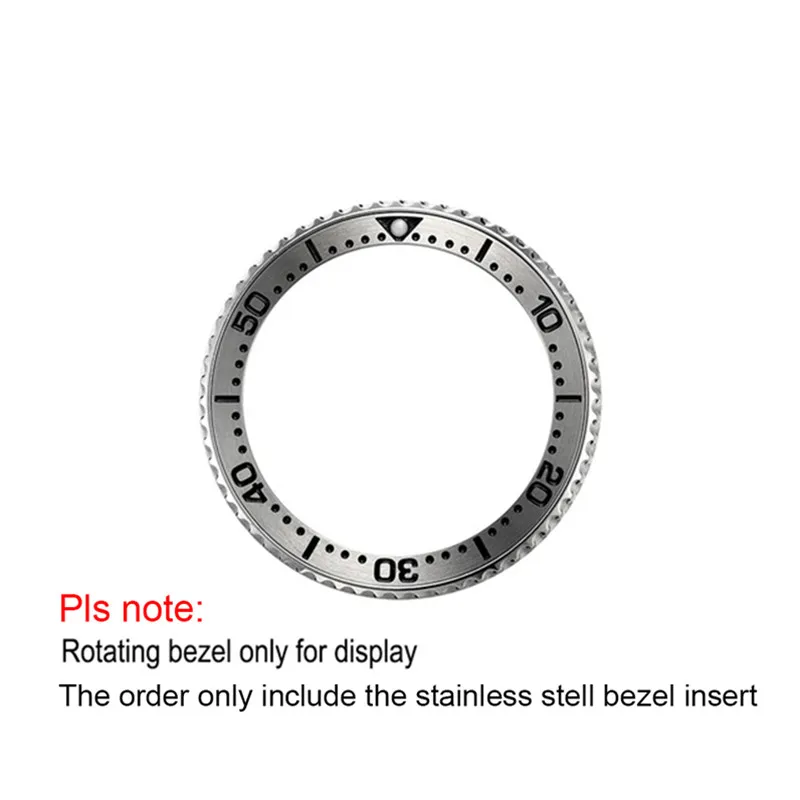 Watch Parts 38mm SKX007 Stainless Steel Bezel Insert Fits For Seiko 007 SKX009 NH35 NH36 Sports Watch