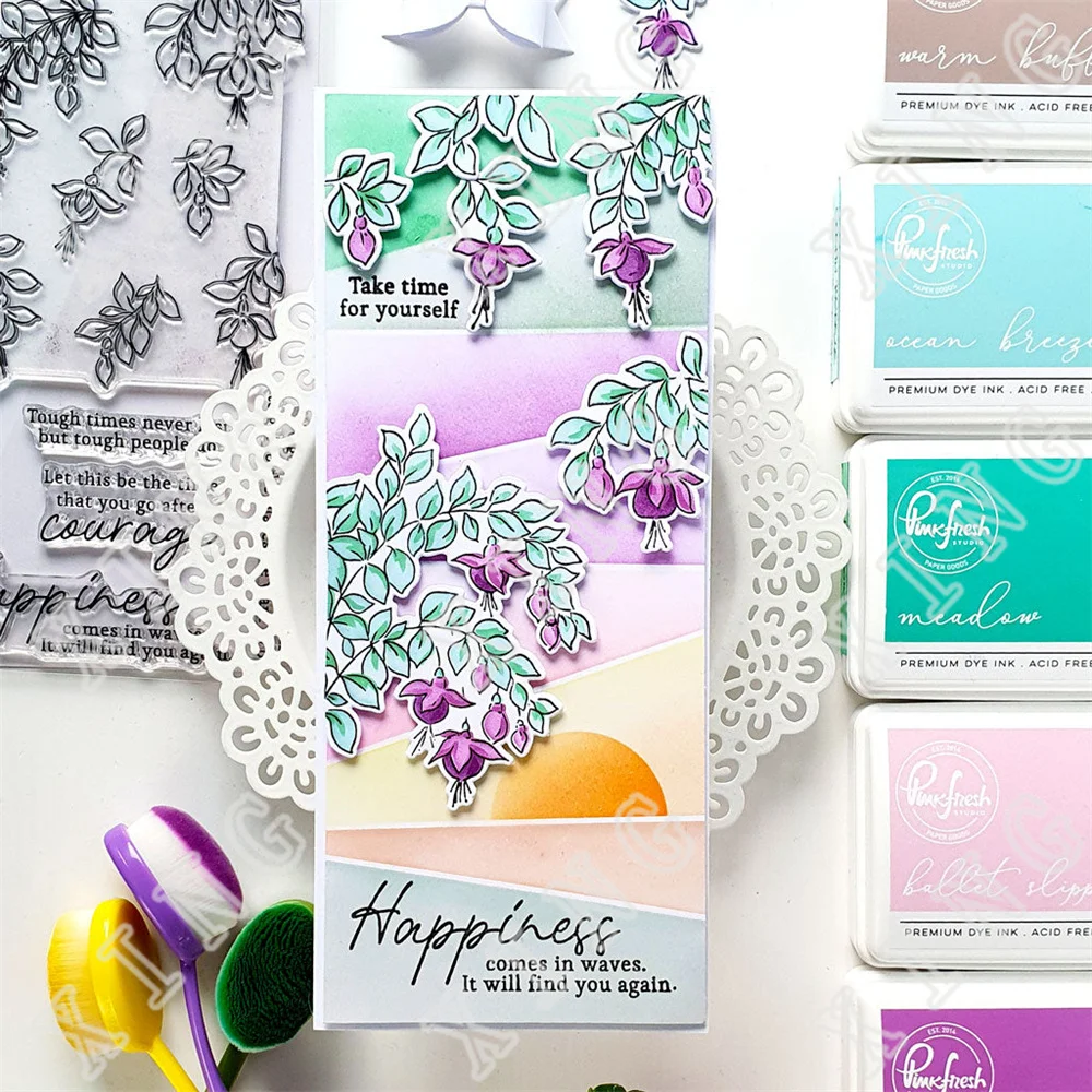 2022 Весенняя фуксия Васи штампы для вырезания трафареты Сделай Сам крафт-бумага