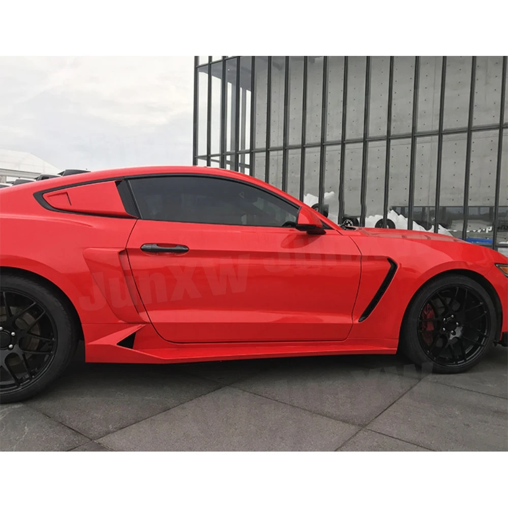 2 шт. боковые юбки из углеродного волокна фартук для кузова губа Ford Mustang Coupe двери
