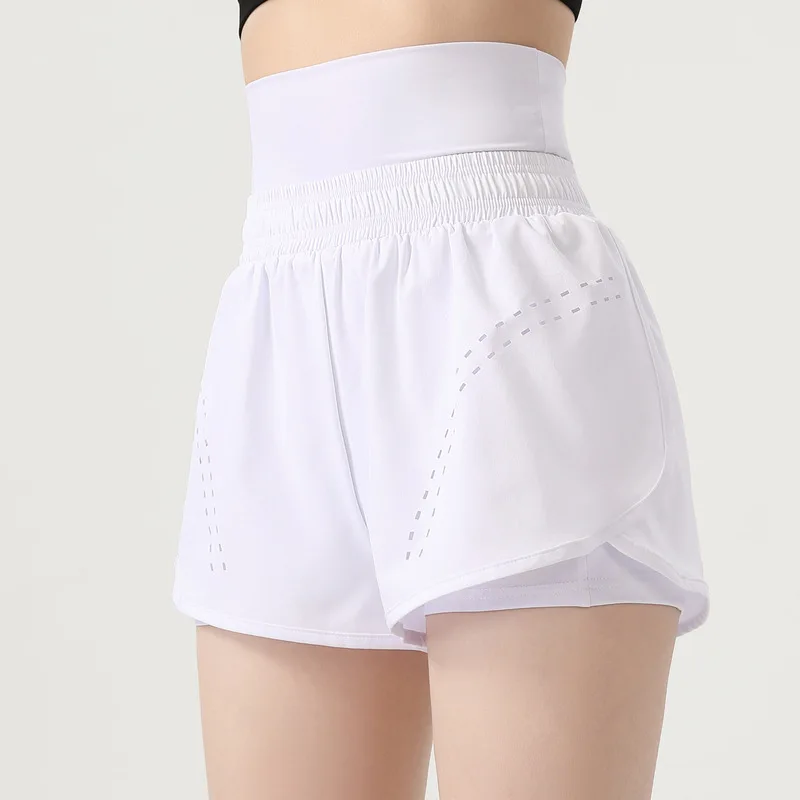 Antibom Sports Shorts Women's Anti-glare Casual High Waist Yoga Shrots Outer Wear Quick-drying Tight Fitness Pants