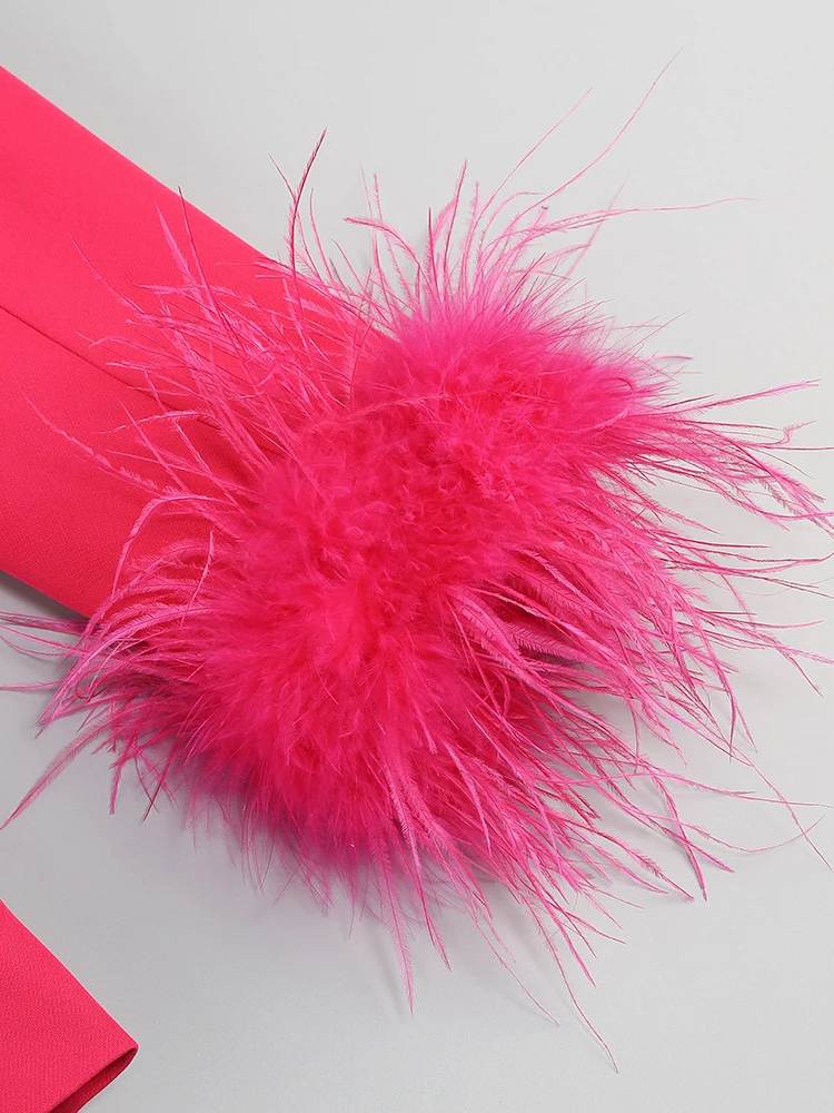 DEAT Элегантный комплект из 2 предметов блейзер с лацканами на одной пуговице и