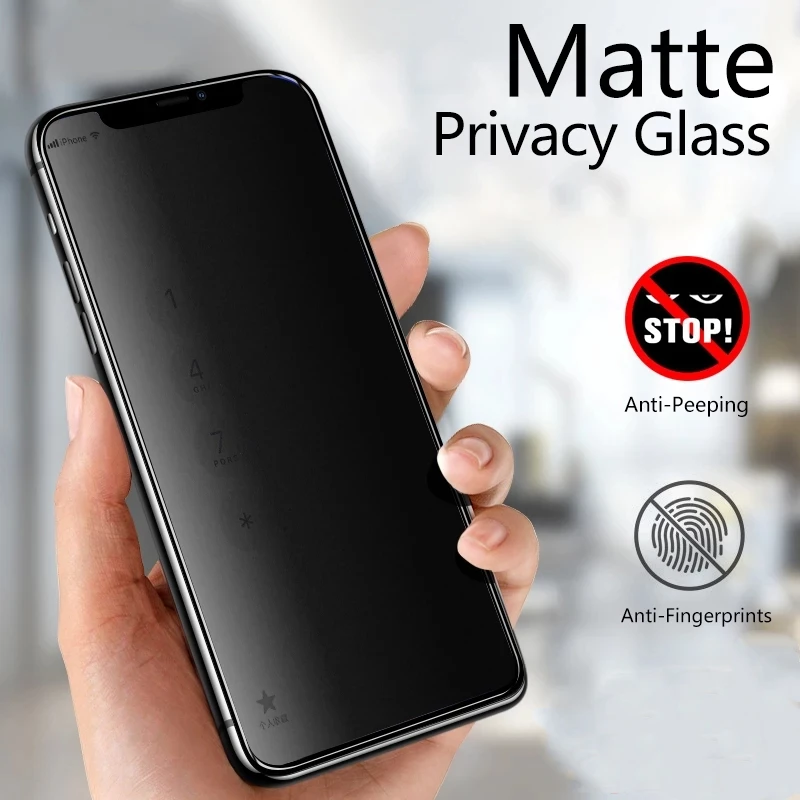 

Matte Privacy Tempered Glass for Iphone 14 13 12 11 Pro Max Anti-spy Screen Protector for IPhone X XR XS 7 8 Plus SE 2022 Glass