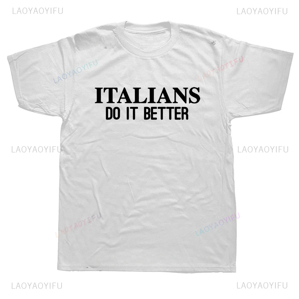 Итальянские футболки Do It Better Slogan с забавным графическим рисунком модные